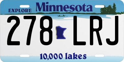 MN license plate 278LRJ
