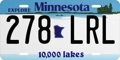 MN license plate 278LRL
