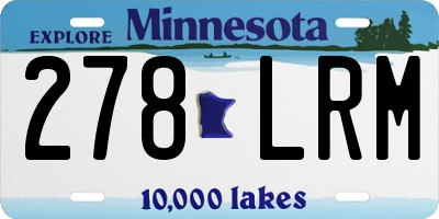 MN license plate 278LRM