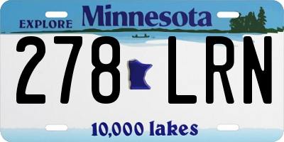 MN license plate 278LRN
