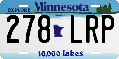 MN license plate 278LRP