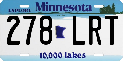 MN license plate 278LRT