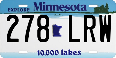 MN license plate 278LRW