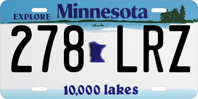MN license plate 278LRZ