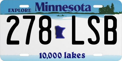 MN license plate 278LSB