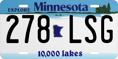 MN license plate 278LSG