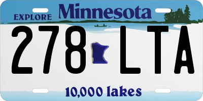 MN license plate 278LTA