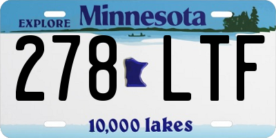 MN license plate 278LTF