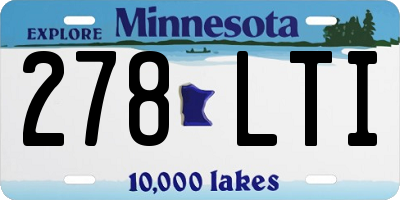 MN license plate 278LTI