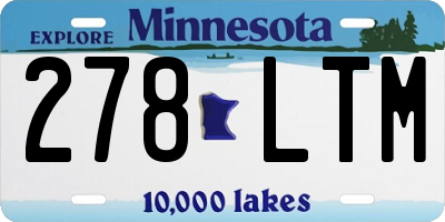 MN license plate 278LTM