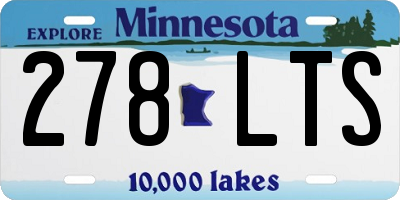 MN license plate 278LTS