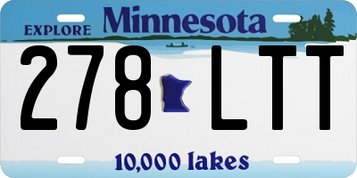 MN license plate 278LTT