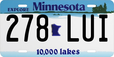 MN license plate 278LUI