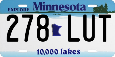 MN license plate 278LUT