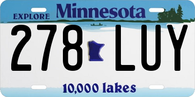 MN license plate 278LUY