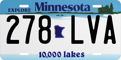 MN license plate 278LVA