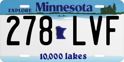 MN license plate 278LVF