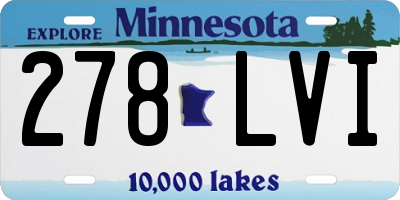 MN license plate 278LVI