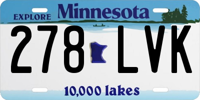 MN license plate 278LVK