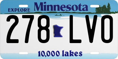 MN license plate 278LVO
