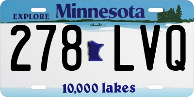 MN license plate 278LVQ