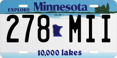 MN license plate 278MII