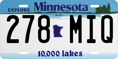 MN license plate 278MIQ