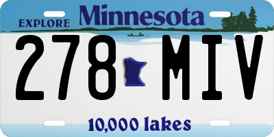 MN license plate 278MIV