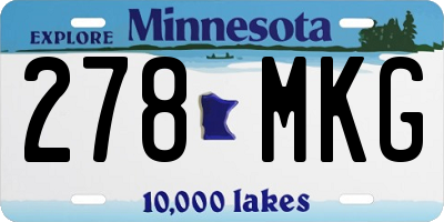 MN license plate 278MKG