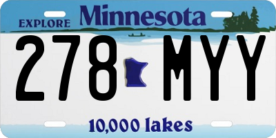 MN license plate 278MYY