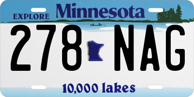 MN license plate 278NAG