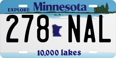 MN license plate 278NAL