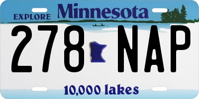 MN license plate 278NAP