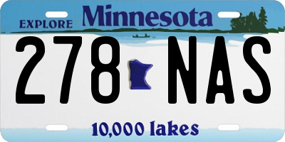 MN license plate 278NAS