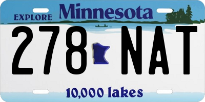 MN license plate 278NAT