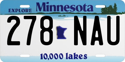 MN license plate 278NAU