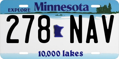 MN license plate 278NAV