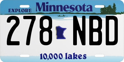 MN license plate 278NBD
