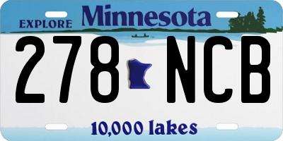 MN license plate 278NCB