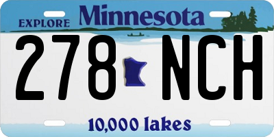 MN license plate 278NCH