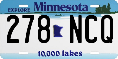MN license plate 278NCQ