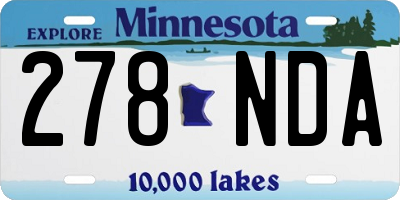 MN license plate 278NDA