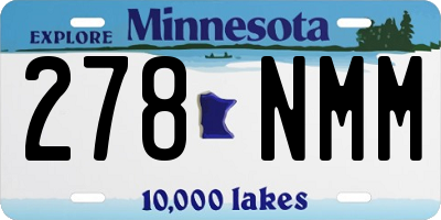 MN license plate 278NMM