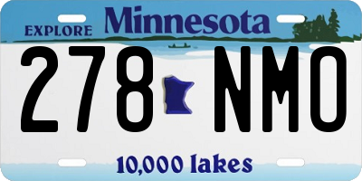 MN license plate 278NMO