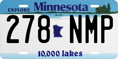 MN license plate 278NMP
