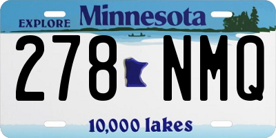 MN license plate 278NMQ