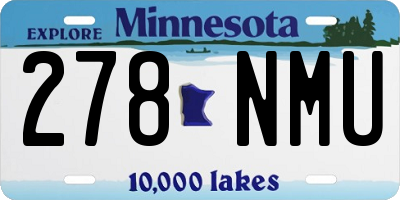 MN license plate 278NMU