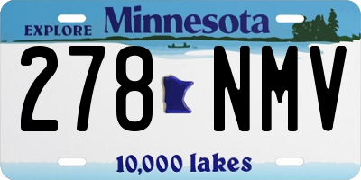 MN license plate 278NMV
