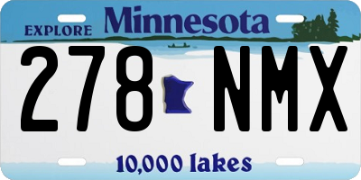 MN license plate 278NMX