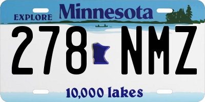 MN license plate 278NMZ